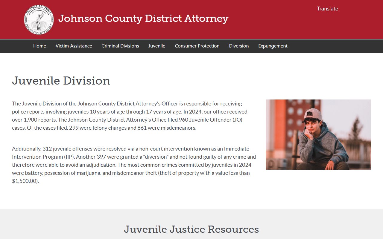 Johnson County District Attorney juvenile division tied to District Court cases