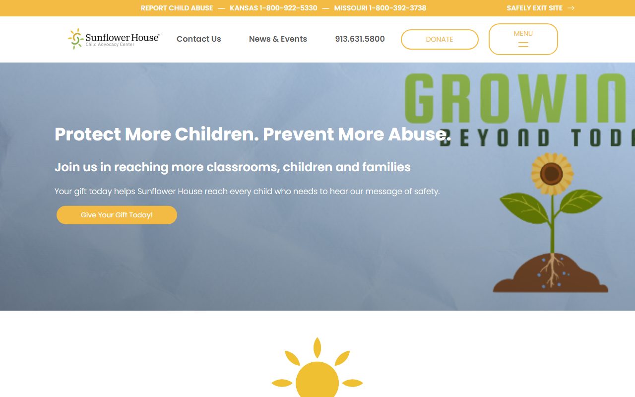 Sunflower House victim and family resource for Johnson County court matters