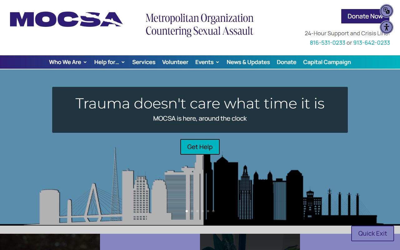 MOCSA victim advocacy resource for Johnson County court matters