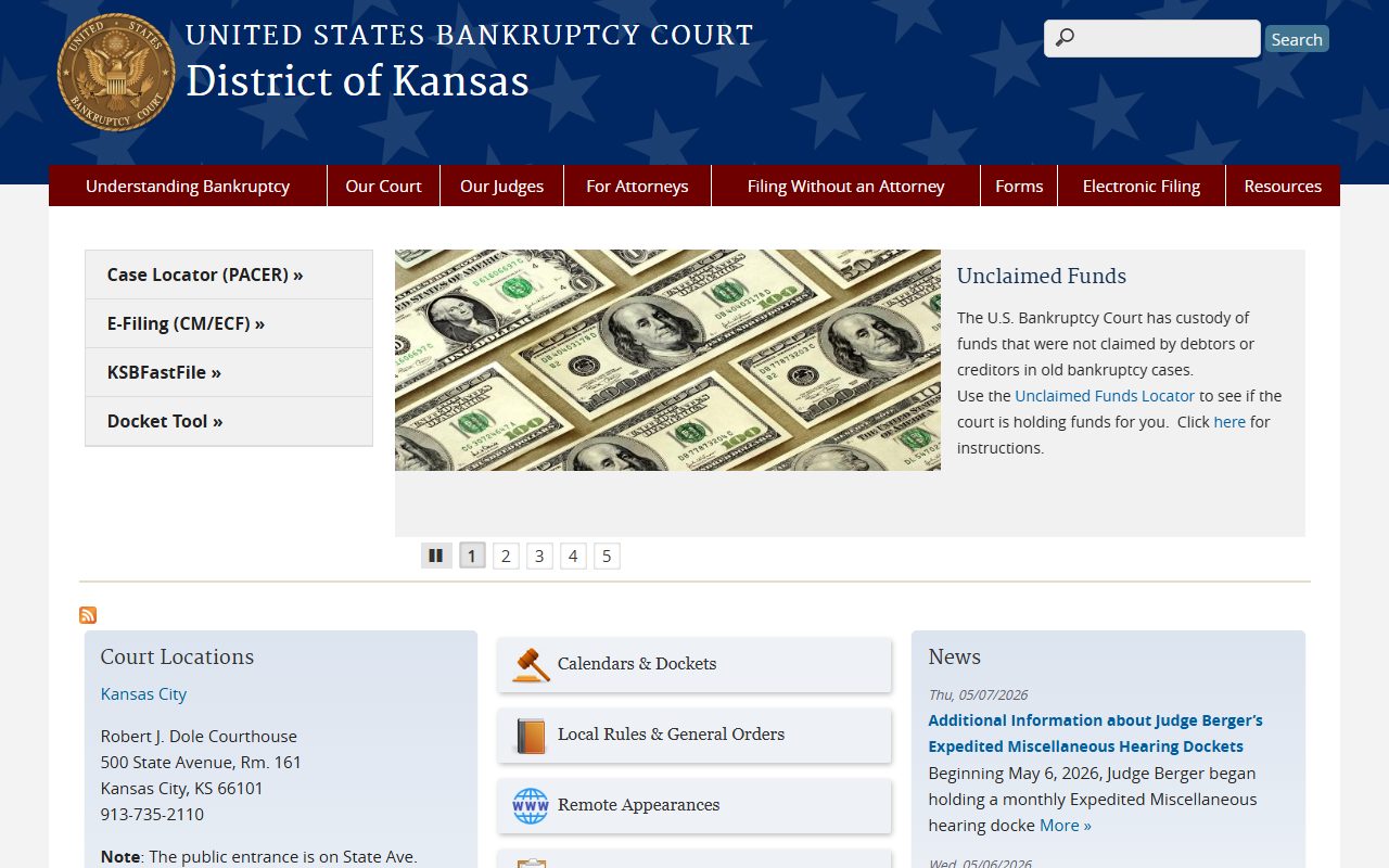 U.S. Bankruptcy Court for the District of Kansas public records